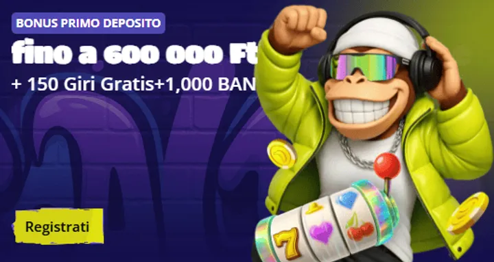 Bonus primo deposito fino 600000 ft 150 giri gratis