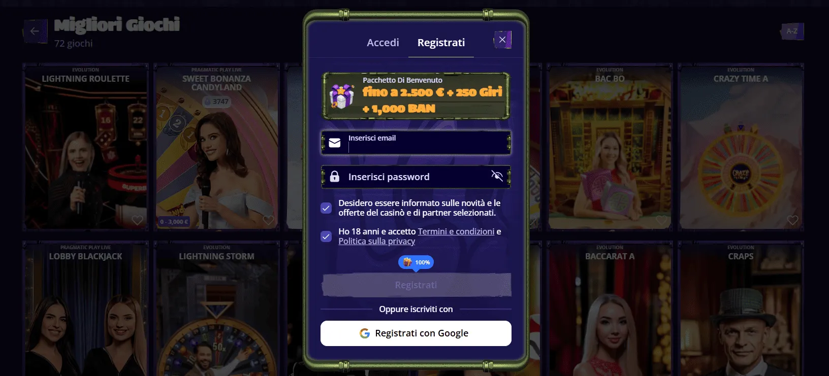 BonusKong Registrazione